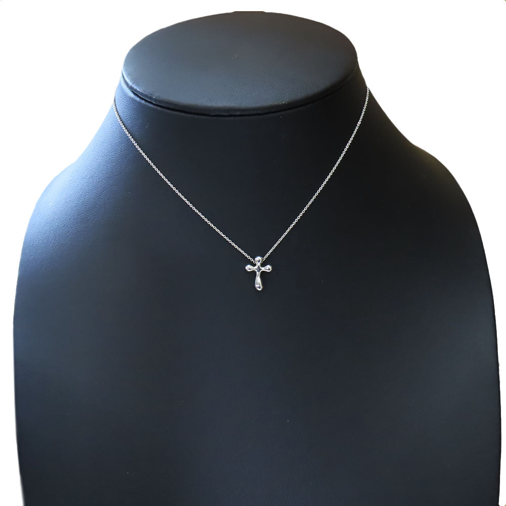 TIFFANY&Co. Necklace Silver925 Silver Small cross Women Used Authentic