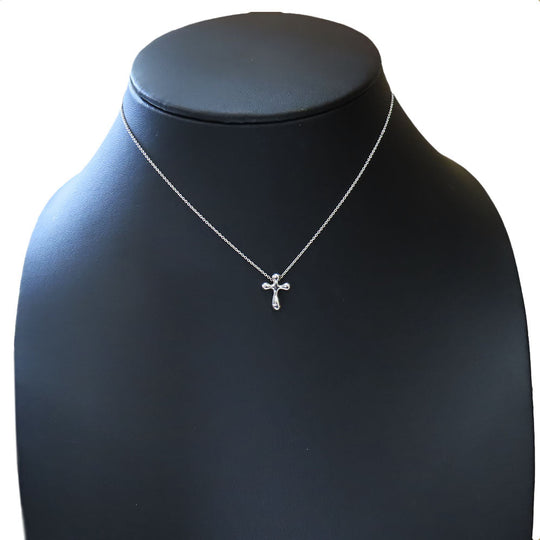 TIFFANY&Co. Necklace Silver925 Silver Small cross Women Used Authentic