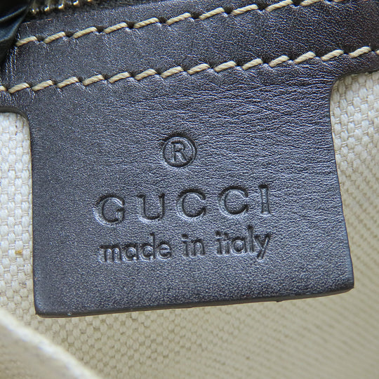 GUCCI Shoulder Bag 257072 GG canvas, leather beige Lovely heart Women Used Authentic