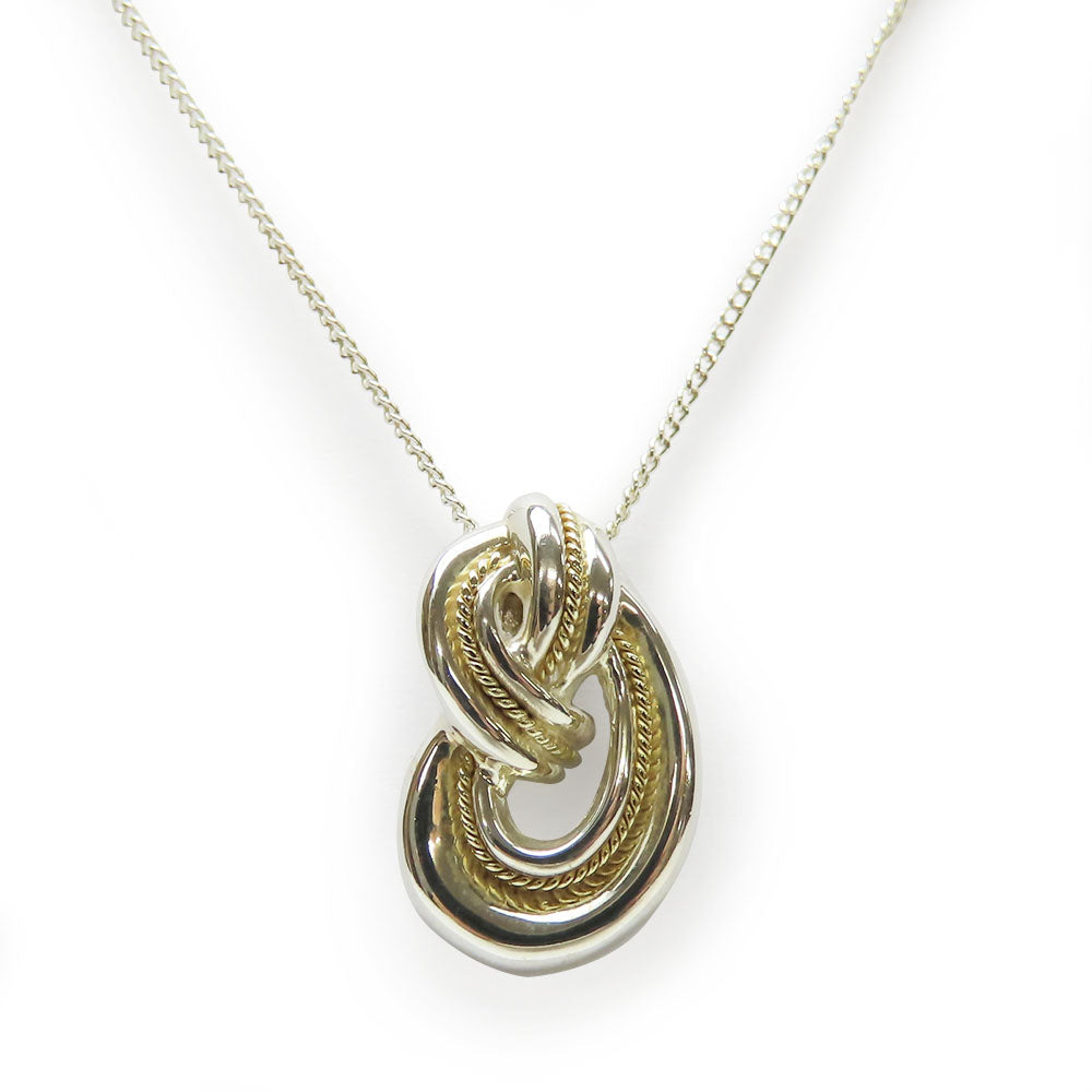 TIFFANY&Co. Necklace Silver925, K18 Yellow Gold Silver twisted knot rope Women Used Authentic