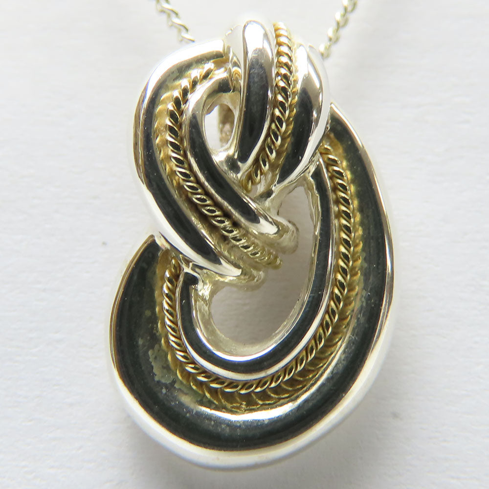 TIFFANY&Co. Necklace Silver925, K18 Yellow Gold Silver twisted knot rope Women Used Authentic