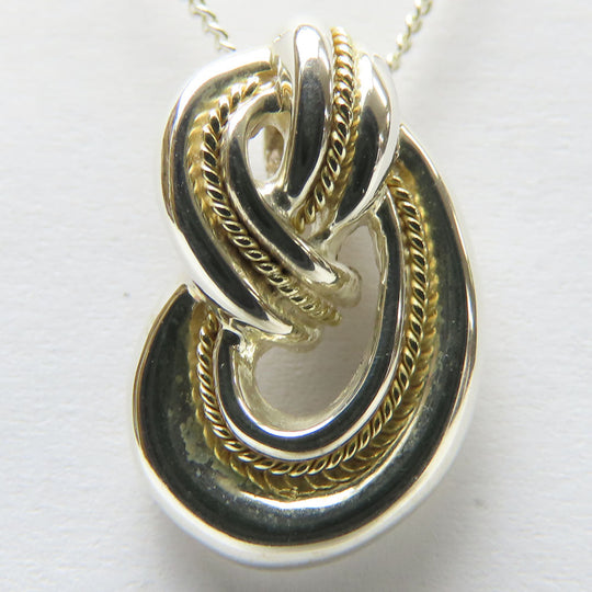 TIFFANY&Co. Necklace Silver925, K18 Yellow Gold Silver twisted knot rope Women Used Authentic