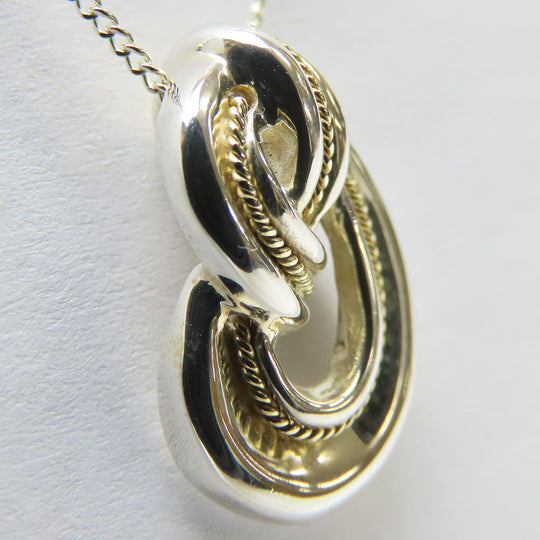 TIFFANY&Co. Necklace Silver925, K18 Yellow Gold Silver twisted knot rope Women Used Authentic