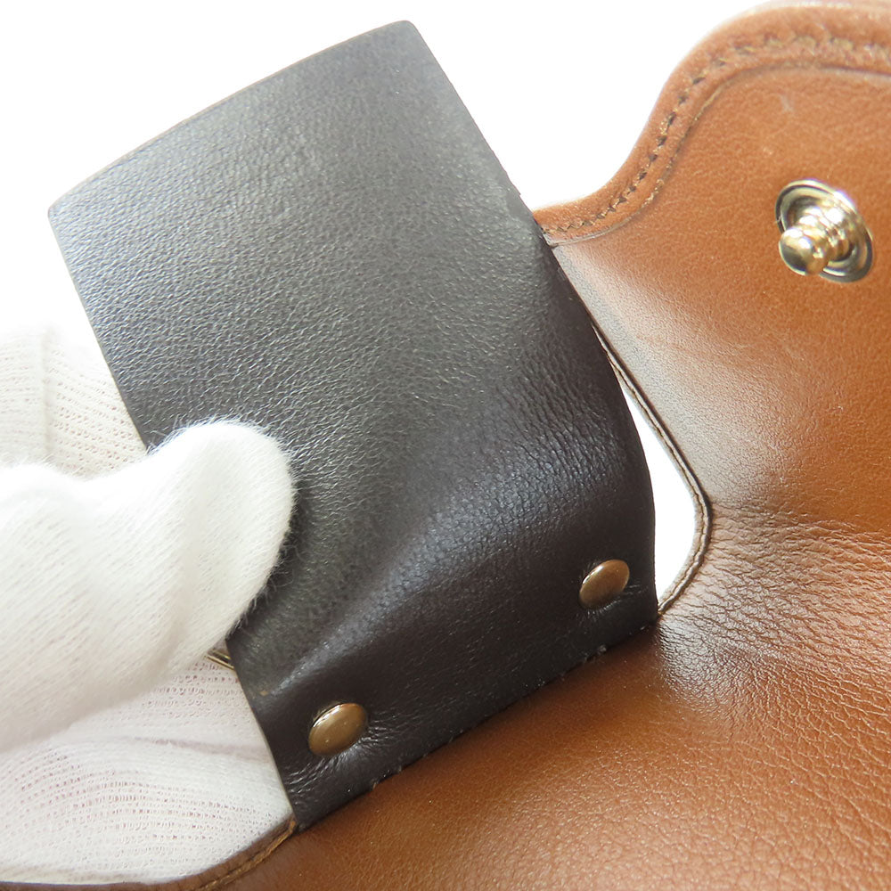 GUCCI Key case Key holder  282432 GG Canvas, Calfskin beige Interlocking Women Used Authentic