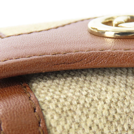 GUCCI Key case Key holder  282432 GG Canvas, Calfskin beige Interlocking Women Used Authentic