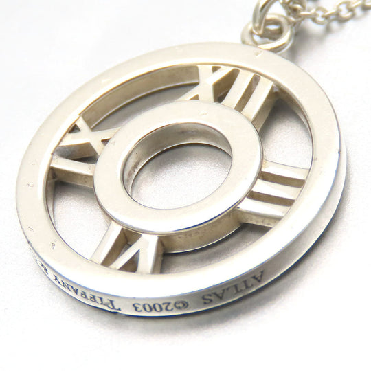TIFFANY&Co. Necklace Silver925 Silver Atlas Open Medallion Women Used Authentic
