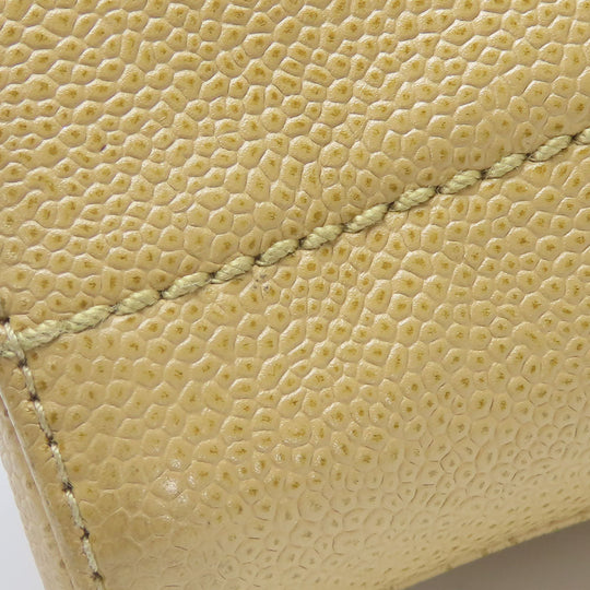 CHANEL Shoulder Bag Caviar skin beige Women Used Authentic