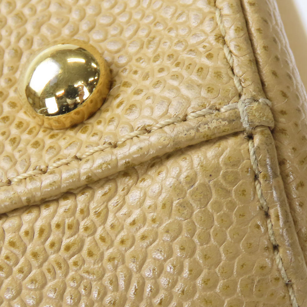 CHANEL Shoulder Bag Caviar skin beige Women Used Authentic