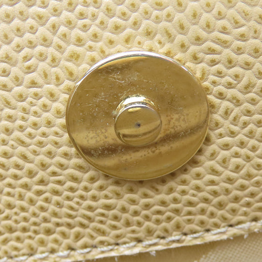CHANEL Shoulder Bag Caviar skin beige Women Used Authentic