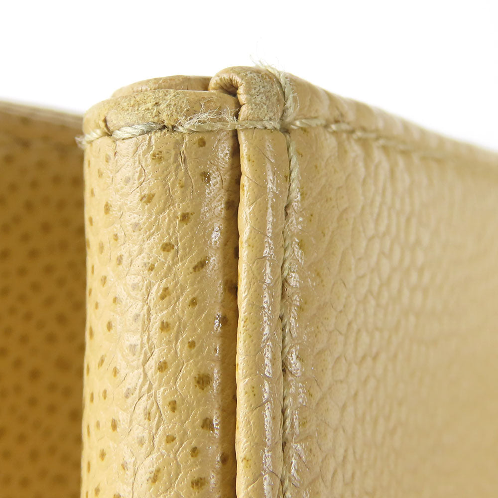 CHANEL Shoulder Bag Caviar skin beige Women Used Authentic
