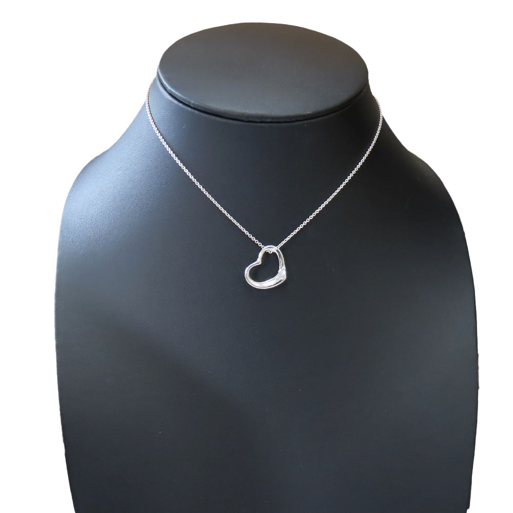 TIFFANY&Co. Necklace Silver925 Silver Open heart Women Used Authentic