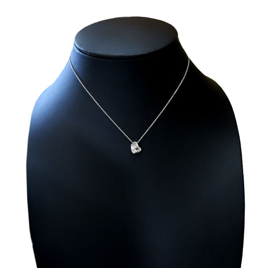 TIFFANY&Co. Necklace Silver925 Silver Full heart Women Used Authentic