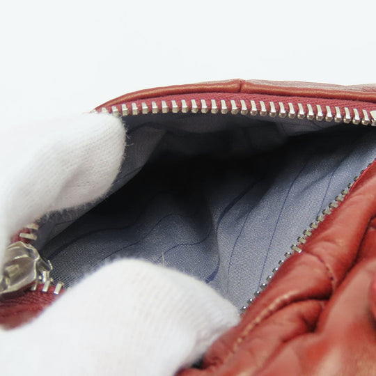 CHANEL Shoulder Bag lambskin Bordeaux quilting Women Used Authentic