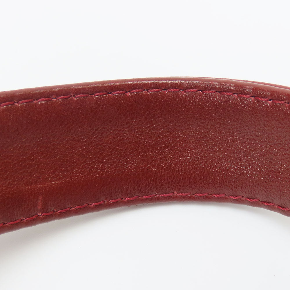 CHANEL Shoulder Bag lambskin Bordeaux quilting Women Used Authentic