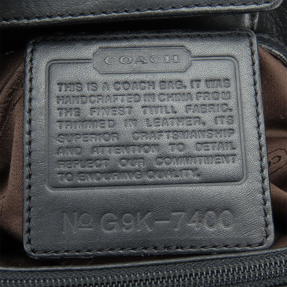 COACH Handbag 7400 Nylon, Leather black Women Used Authentic