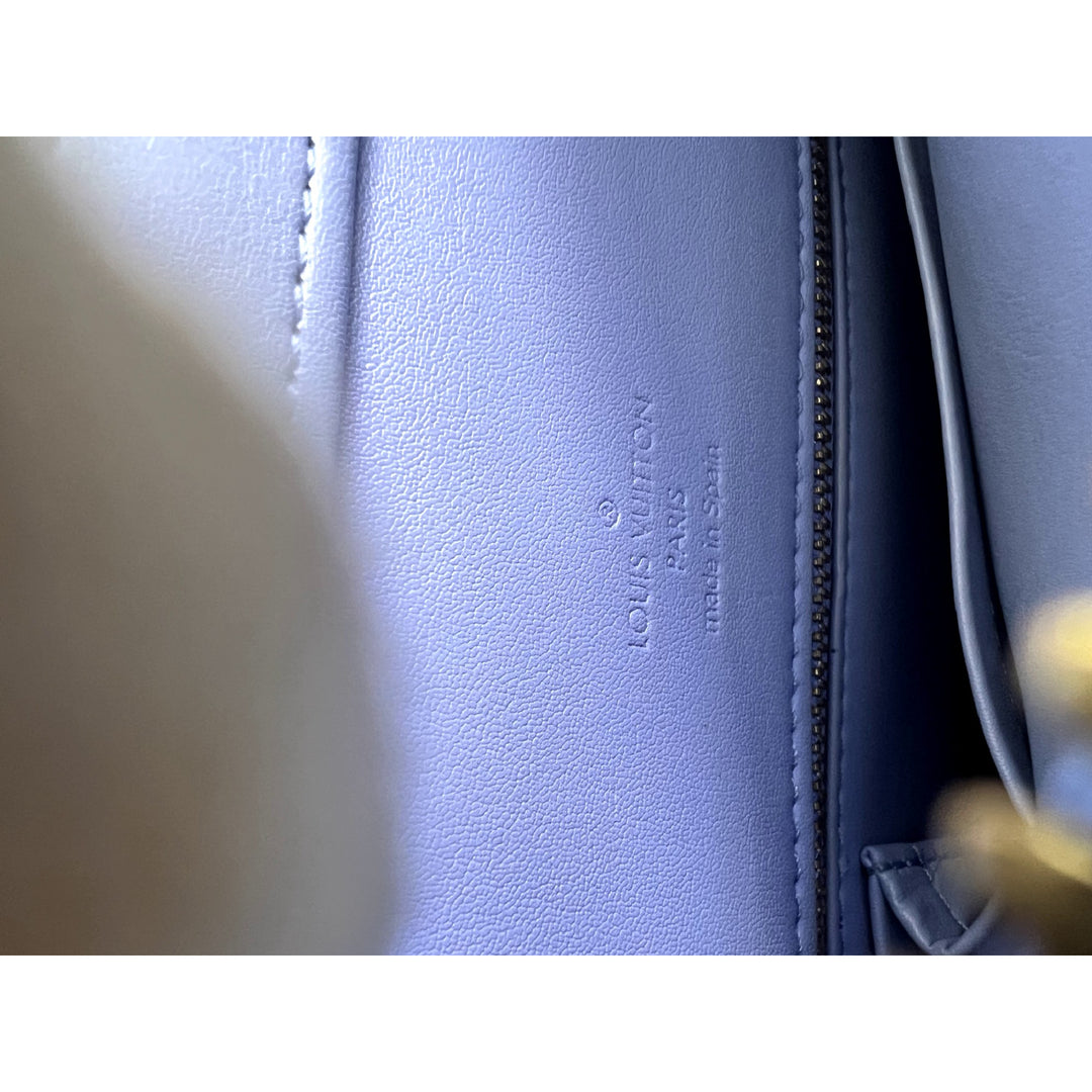 Louis Vuitton Vernis Houston Tote Green Monogram Patent Leather Shoulder Bag Women's Handbag