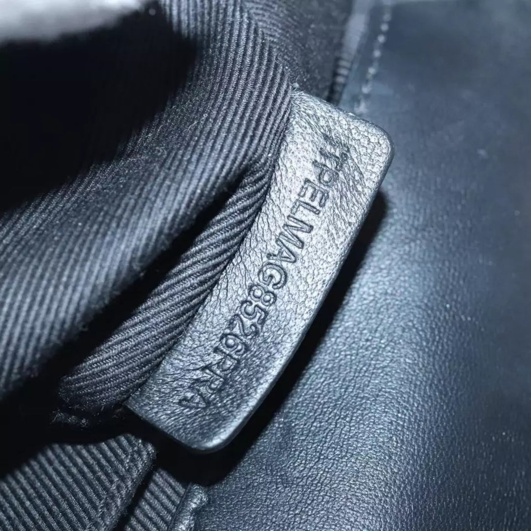 Burberry Chain Shoulder Bag Patent Leather Silver Women Handbag