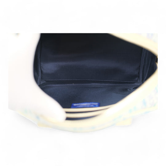 Burberry Blue Label Women's Handbag Monogram Canvas Leather Beige Blue Green Tote Bag