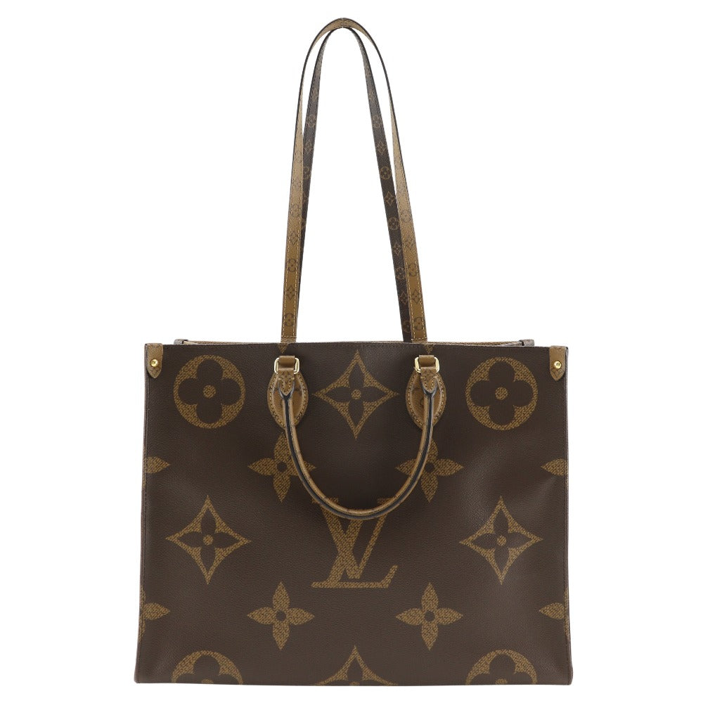 LOUIS VUITTON Tote Bag M45320 Monogram Canvas , Monogram Reverse Brown 2WAYShoulder Monogram Giant On-the-go GM Women(Unisex) Used Authentic