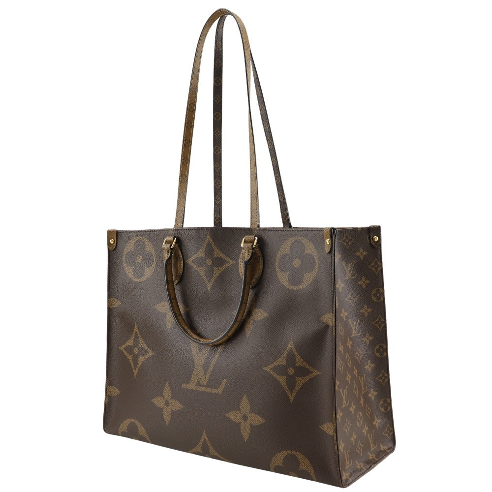 LOUIS VUITTON Tote Bag M45320 Monogram Canvas , Monogram Reverse Brown 2WAYShoulder Monogram Giant On-the-go GM Women(Unisex) Used Authentic