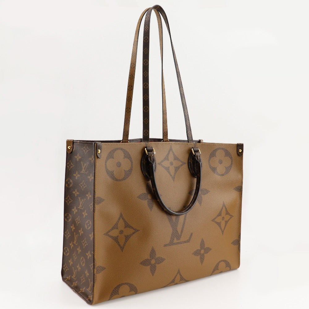 LOUIS VUITTON Tote Bag M45320 Monogram Canvas , Monogram Reverse Brown 2WAYShoulder Monogram Giant On-the-go GM Women(Unisex) Used Authentic