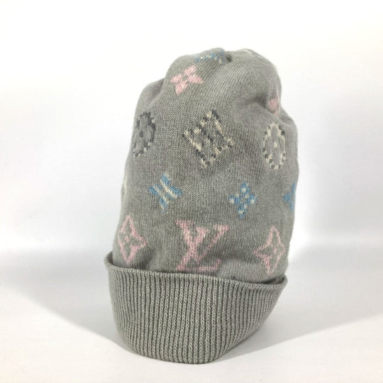 LOUIS VUITTON Knit hat M70844 Wool / cashmere beige Bonnet Pop Monogram