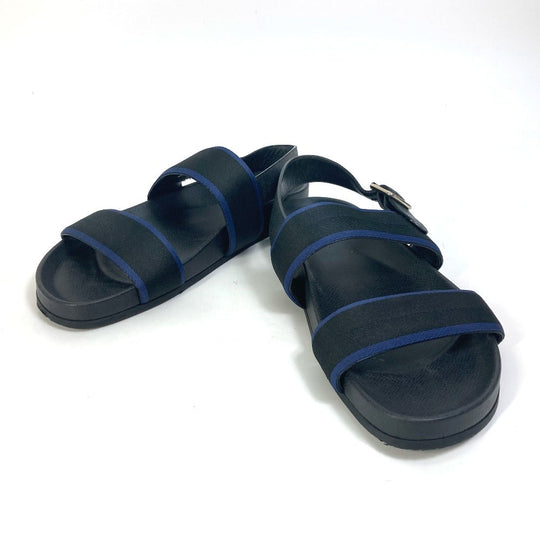 LOUIS VUITTON Sandals Taiga Leather black Mirabeau line mens 8 Used Authentic