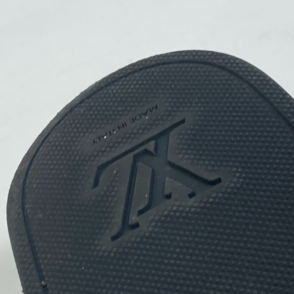 LOUIS VUITTON Sandals Taiga Leather black Mirabeau line mens 8 Used Authentic