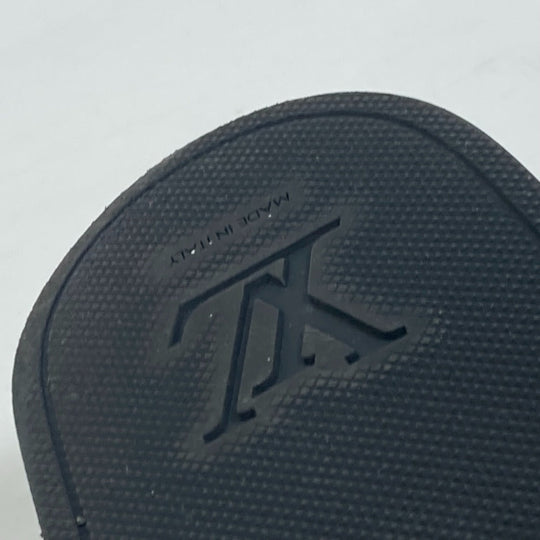 LOUIS VUITTON Sandals Taiga Leather black Mirabeau line mens 8 Used Authentic