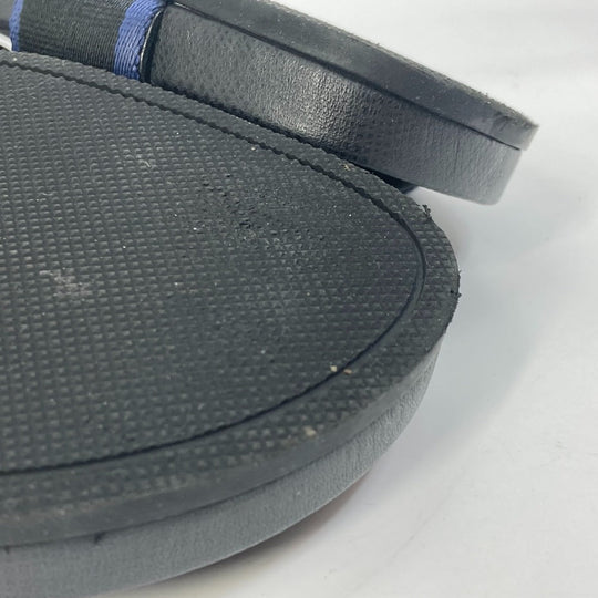 LOUIS VUITTON Sandals Taiga Leather black Mirabeau line mens 8 Used Authentic