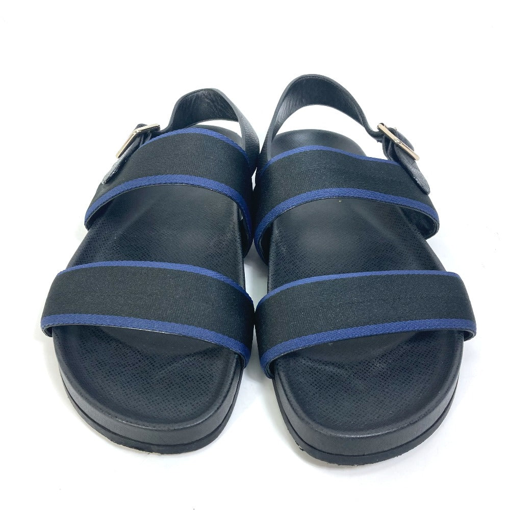 LOUIS VUITTON Sandals Taiga Leather black Mirabeau line mens 8 Used Authentic