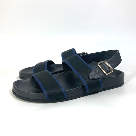 LOUIS VUITTON Sandals Taiga Leather black Mirabeau line mens 8 Used Authentic