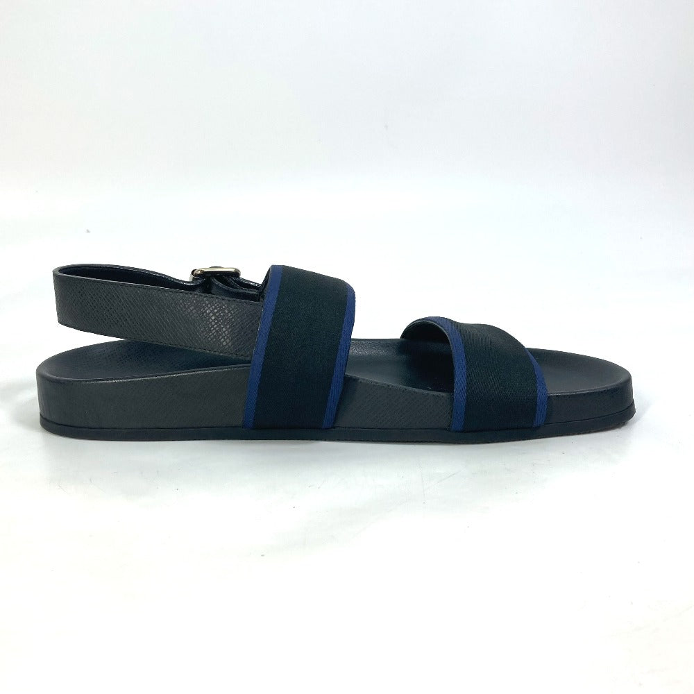 LOUIS VUITTON Sandals Taiga Leather black Mirabeau line mens 8 Used Authentic