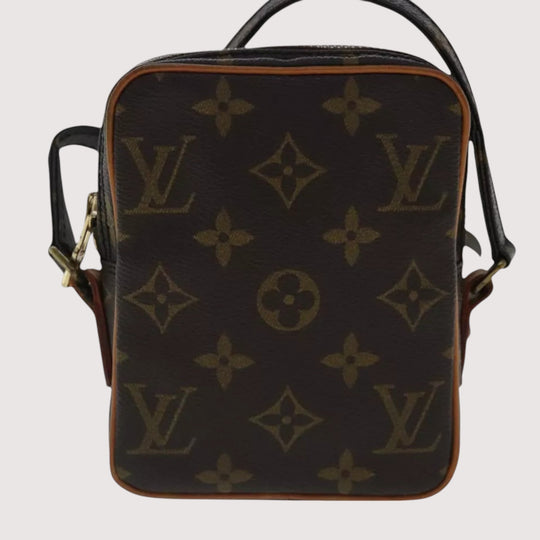 Louis Vuitton Vintage Monogram Mini Danube Shoulder Bag Brown Unisex