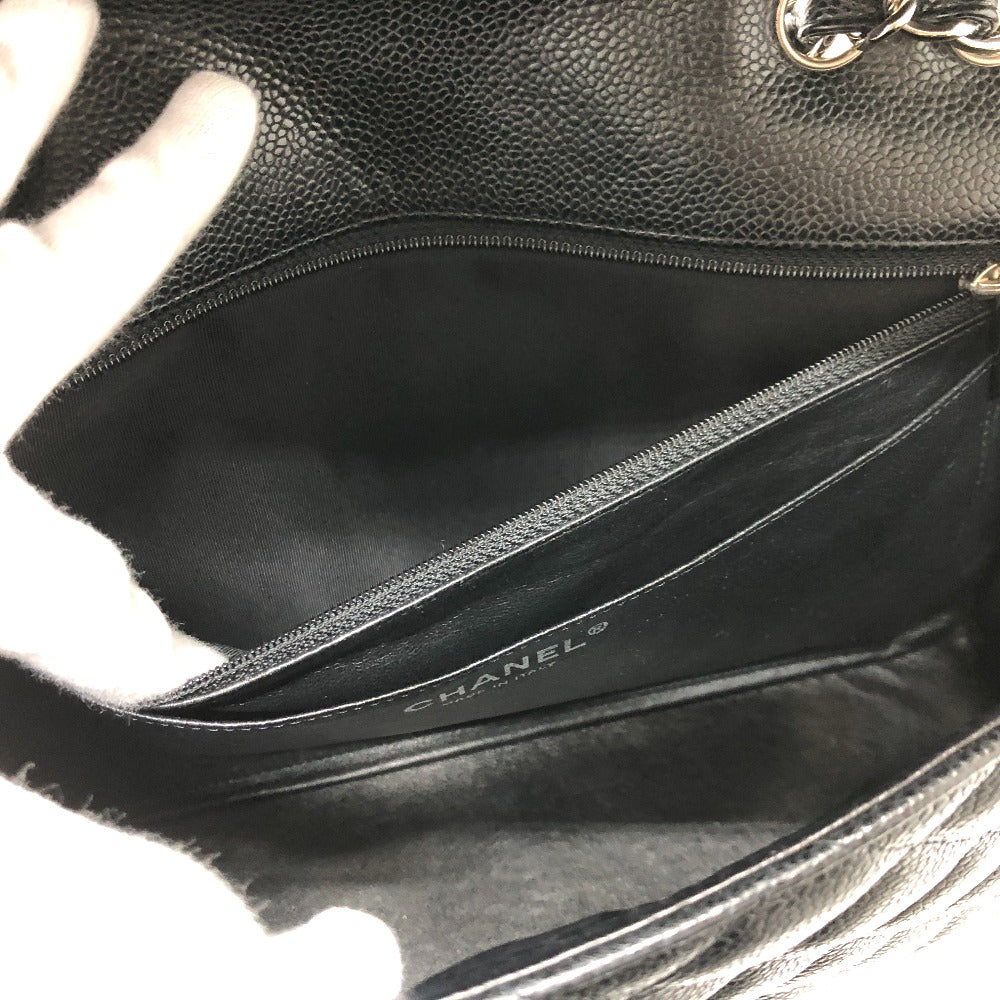CHANEL Shoulder Bag A28600 Caviar skin black Matrasse 30 Women Used Authentic