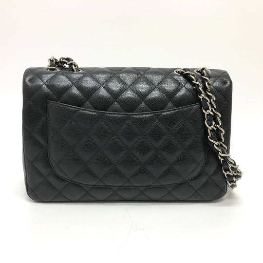 CHANEL Shoulder Bag A28600 Caviar skin black Matrasse 30 Women Used Authentic
