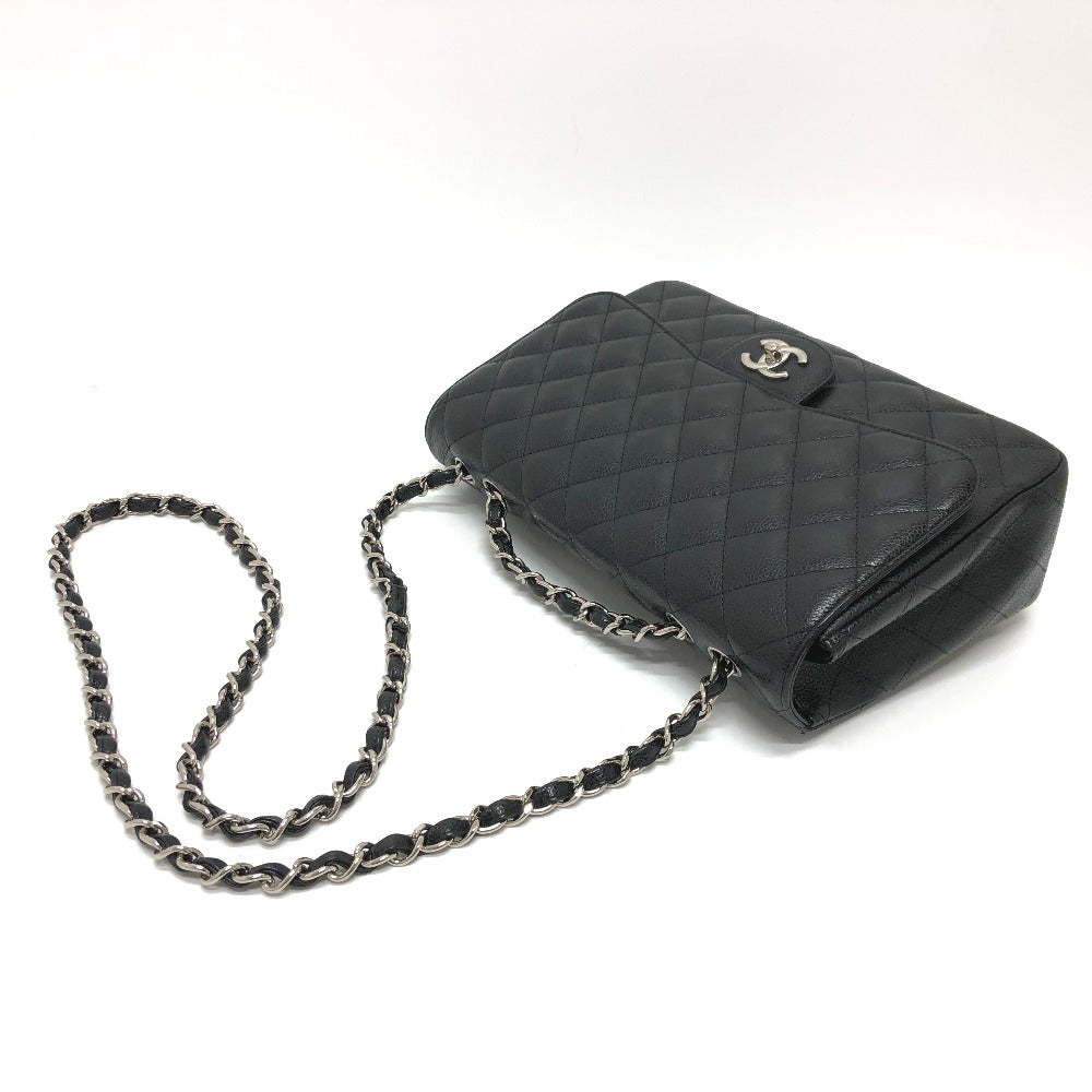 CHANEL Shoulder Bag A28600 Caviar skin black Matrasse 30 Women Used Authentic