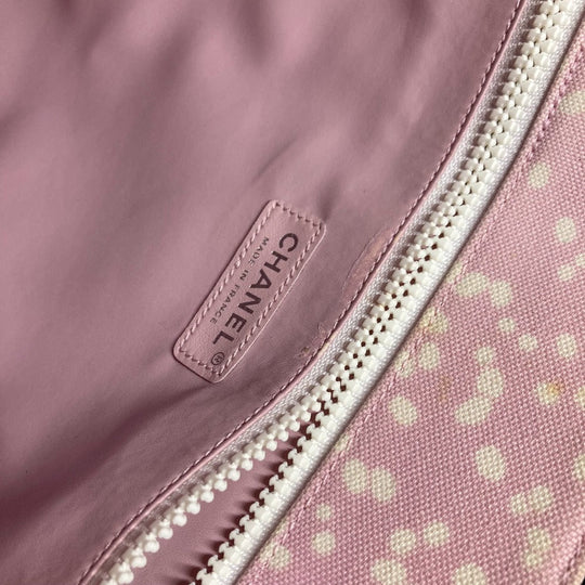 CHANEL Shoulder Bag cotton pink High Summer Pile Large CC COCO Mark