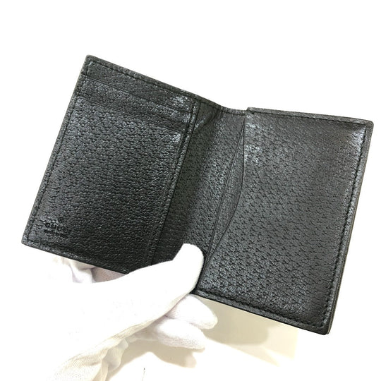 GUCCI Card Case 428737 leather black GG Marmont
