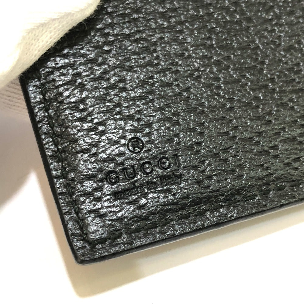 GUCCI Card Case 428737 leather black GG Marmont