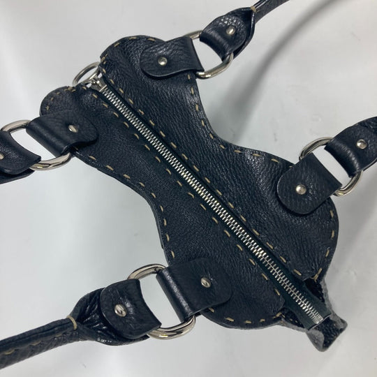 FENDI Handbag 8BR264 leather black Celeria