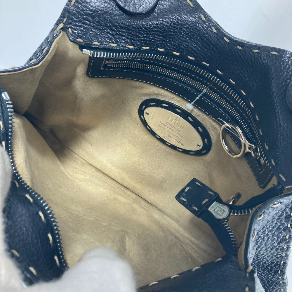 FENDI Handbag 8BR264 leather black Celeria