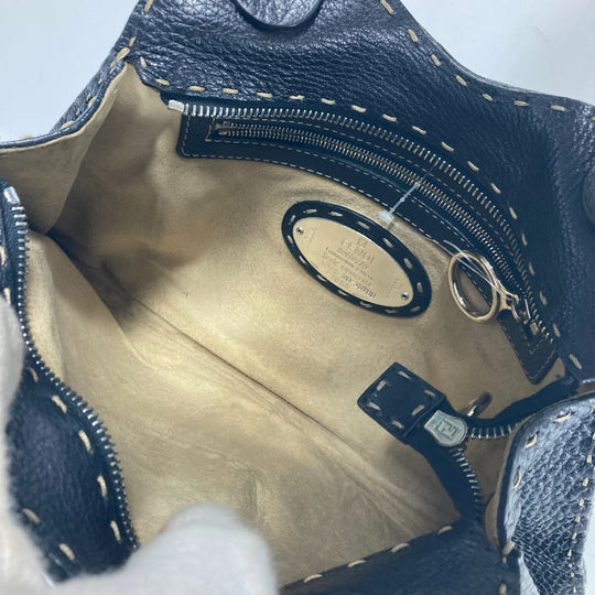 FENDI Handbag 8BR264 leather black Celeria