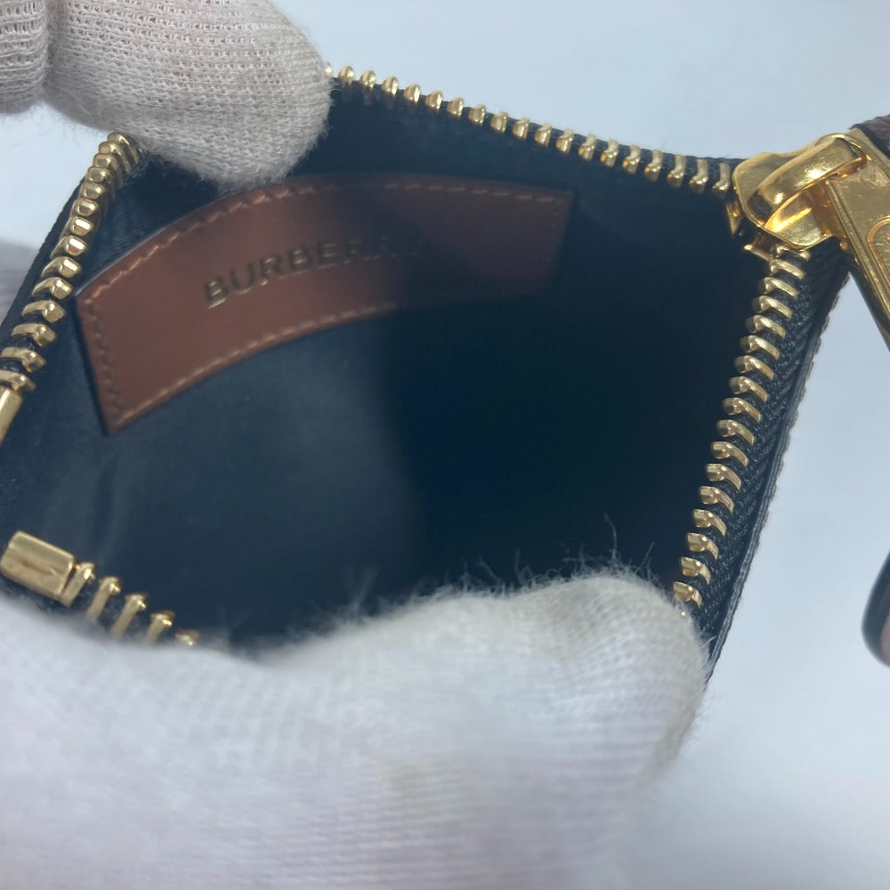 BURBERRY Pouch leather Brown TB logo