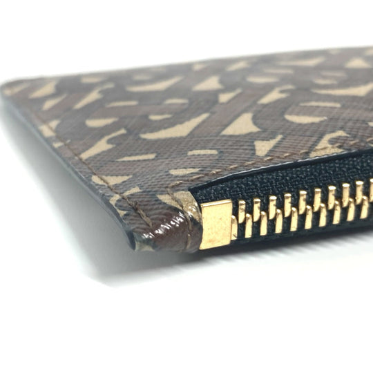 BURBERRY Pouch leather Brown TB logo