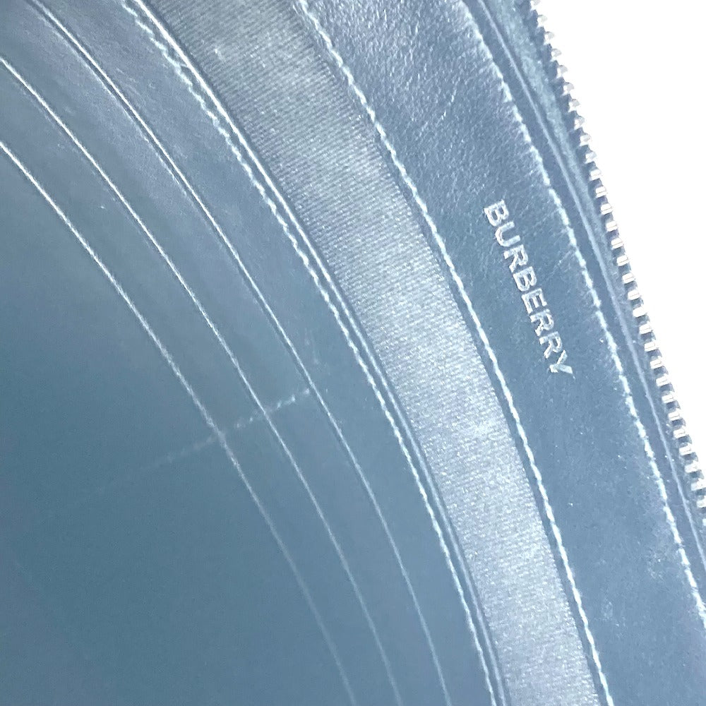 BURBERRY Clutch bag PVC black Check logo mens Used Authentic