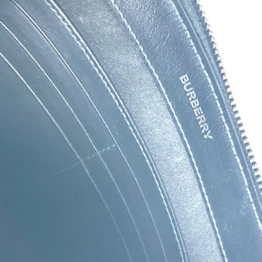 BURBERRY Clutch bag PVC black Check logo mens Used Authentic