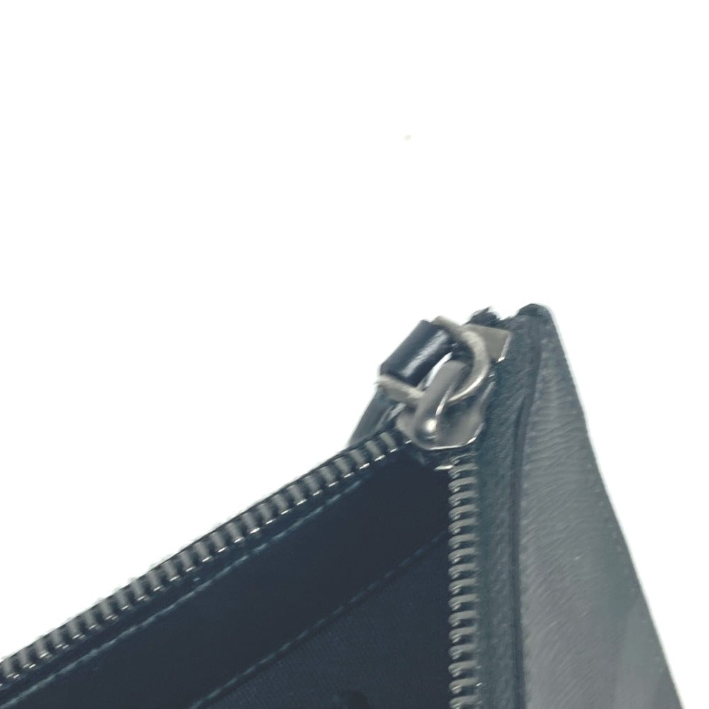 BURBERRY Clutch bag PVC black Check logo mens Used Authentic