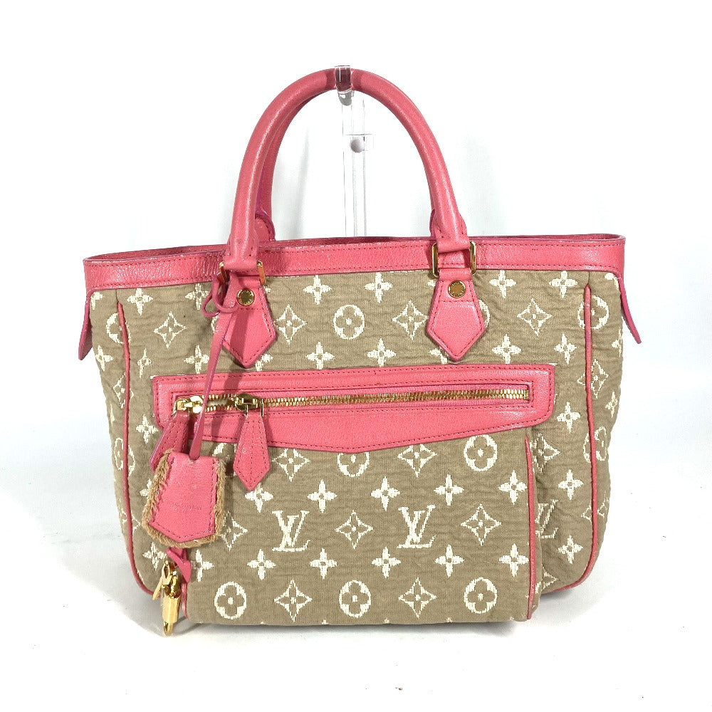 LOUIS VUITTON Tote Bag M93496 Leather / canvas pink Monogram Sabia Hippo MM Women Used Authentic