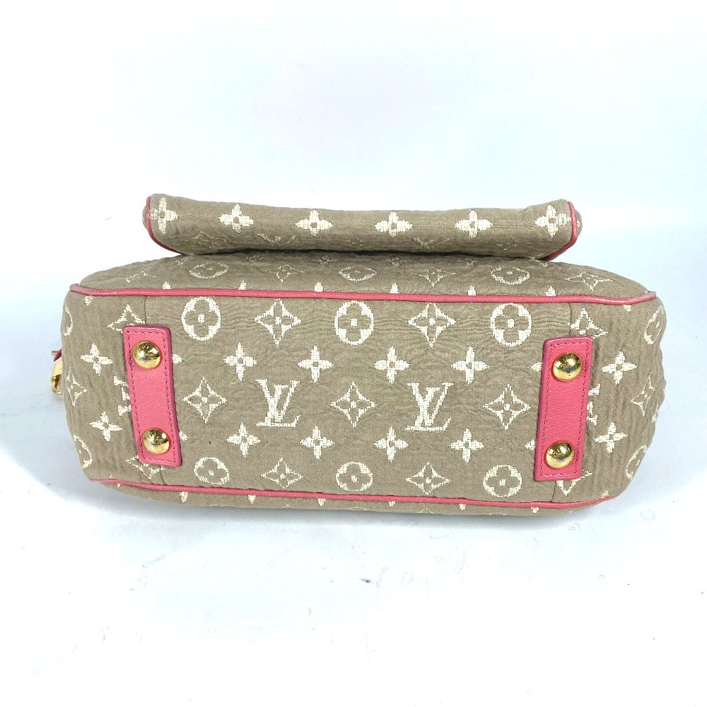 LOUIS VUITTON Tote Bag M93496 Leather / canvas pink Monogram Sabia Hippo MM Women Used Authentic